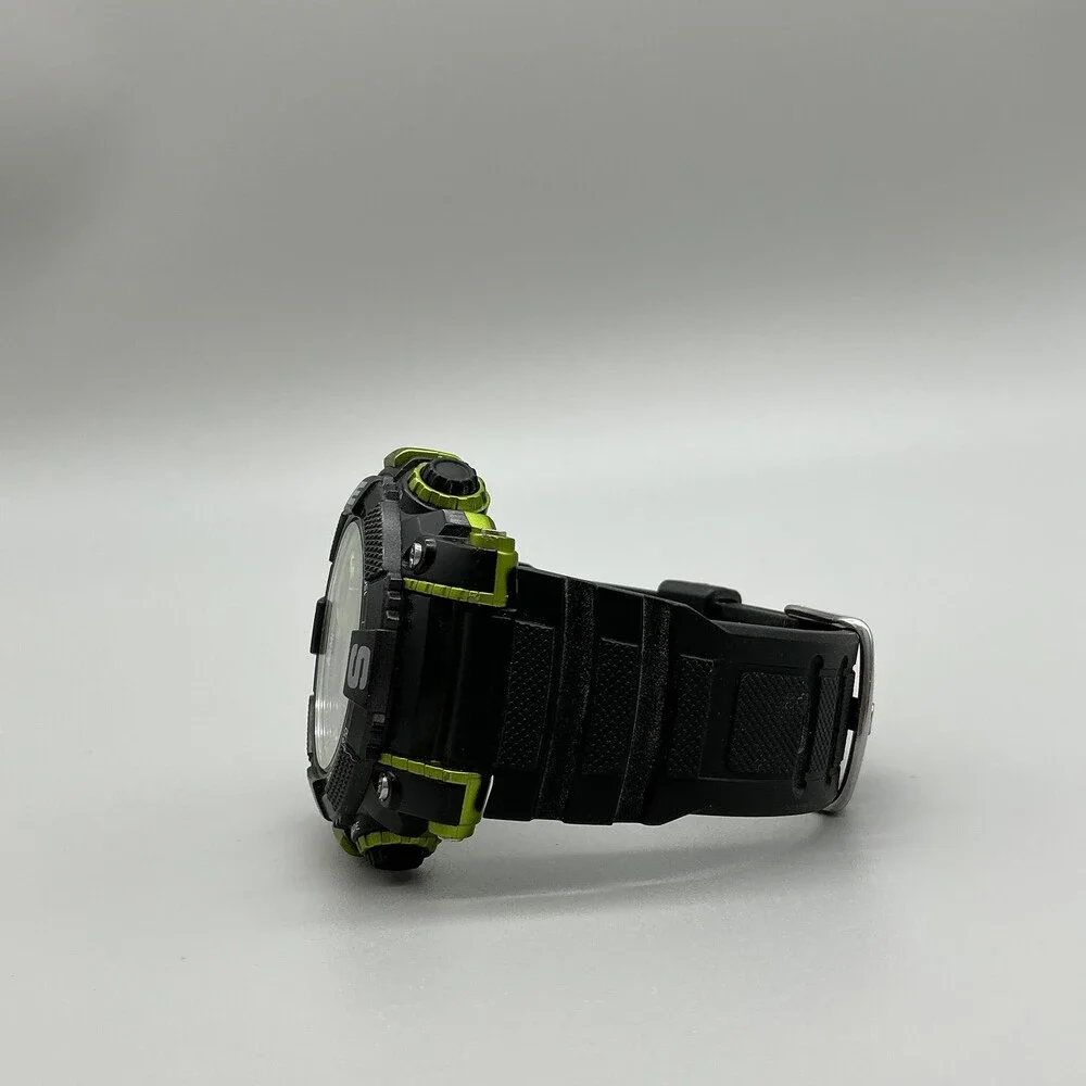 Armitron Pro Sport Mens Watch 54mm Digital Black Green Chrono Alarm 40/8284